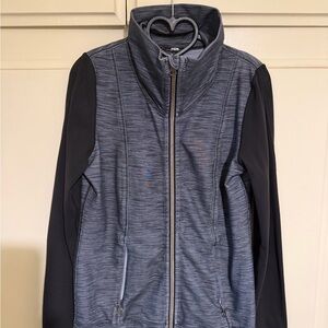 Lululemon denim Women's Gray and Black Jacket. P2P 17 x 26 “ bit stretchy